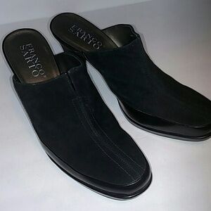 Franco Sarto Black Suede Mule size 10